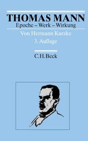 Cover of: Thomas Mann by Hermann Kurzke