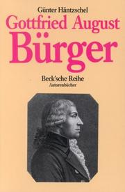 Cover of: Gottfried August Bürger by Günter Häntzschel