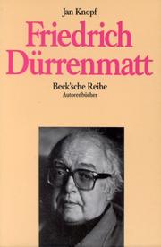 Cover of: Friedrich Dürrenmatt by Jan Knopf