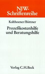 Cover of: Prozesskostenhilfe und Beratungshilfe