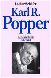 Cover of: Karl R. Popper