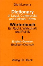 Wörterbuch für Recht, Wirtschaft und Politik by Clara-Erika Dietl