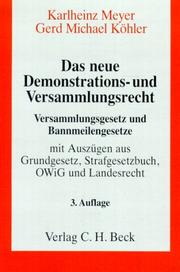 Cover of: Das neue Demonstrations- und Versammlungsrecht by Germany (West)