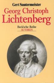 Cover of: Georg Christoph Lichtenberg