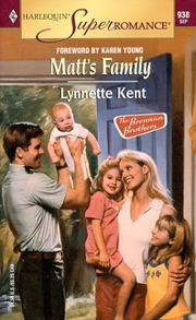 Cover of: Matt's Family: The Brennan Brothers (Harlequin Superromance No. 938)