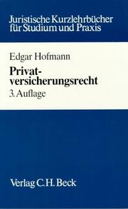 Cover of: Privatversicherungsrecht