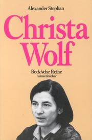 Cover of: Christa Wolf by Alexander Stephan