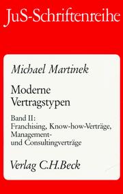 Cover of: Moderne Vertragstypen II.