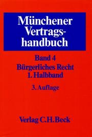 Cover of: Münchener Vertragshandbuch.