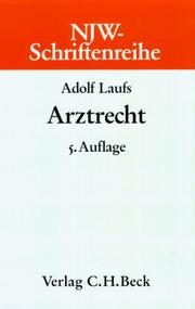 Cover of: Arztrecht by Adolf Laufs