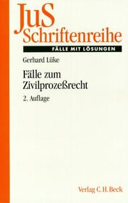 Cover of: JuS-Schriftenreihe, H.68, Fälle zum Zivilprozeßrecht
