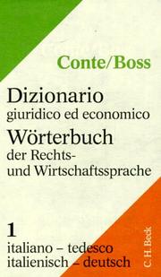 Wörterbuch der Rechts- und Wirtschaftssprache by Hans Boss, Giuseppe Conte