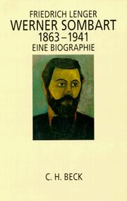 Cover of: Werner Sombart, 1863-1941: eine Biographie
