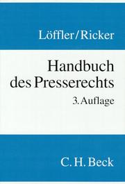 Cover of: Handbuch des Presserechts