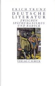 Cover of: Deutsche Literatur zwischen Späthumanismus und Barock: acht Studien