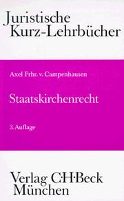 Cover of: Staatskirchenrecht. Ein Studienbuch.