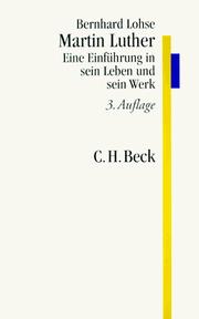 Cover of: Martin Luther. Eine Einführung in sein Leben und sein Werk.