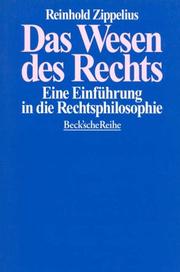 Cover of: Das Wesen des Rechts. Eine Einführung in die Rechtsphilosophie.
