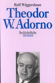 Cover of: Theodor W. Adorno. ( Große Denker).