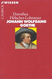 Cover of: Johann Wolfgang Goethe.