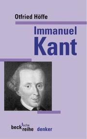 Cover of: Immanuel Kant by Otfried Höffe