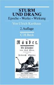 Cover of: Sturm und Drang: Epoche-Werke-Wirkung