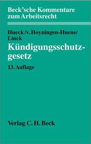 Cover of: Kündigungsschutzgesetz: Kommentar