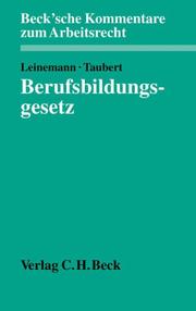 Cover of: Berufsbildungsgesetz by Wolfgang Leinemann