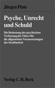 Cover of: Psyche, Unrecht und Schuld.