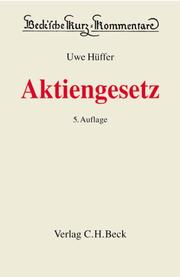 Cover of: Aktiengesetz by Germany
