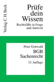 Cover of: Prüfe dein Wissen, H.4, BGB Sachenrecht