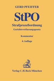 Cover of: Strafprozessordnung by Gerd Pfeiffer