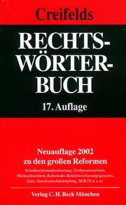 Cover of: Rechtswörterbuch. by Carl Creifelds, Klaus Weber