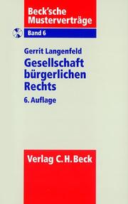 Cover of: Gesellschaft bürgerlichen Rechts.