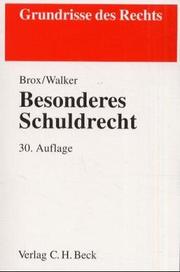Cover of: Besonderes Schuldrecht by Hans Brox