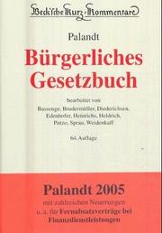 Bürgerliches Gesetzbuch by Otto Palandt