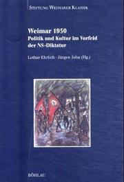 Cover of: Weimar 1930: Politik und Kultur im Vorfeld der NS-Diktatur