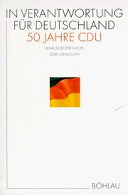 Cover of: In Verantwortung für Deutschland: 50 Jahre CDU