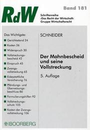Cover of: Der Mahnbescheid und seine Vollstreckung