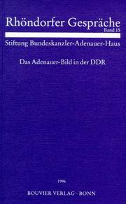 Cover of: Das Adenauer-Bild in der DDR