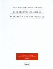 Cover of: Raumordnungspolitik in Frankreich und Deutschland