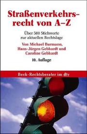 Cover of: Strassenverkehrsrecht von A-Z