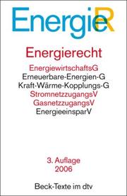 Cover of: Energierecht. Sonderausgabe.