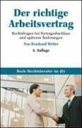 Cover of: Der richtige Arbeitsvertrag.