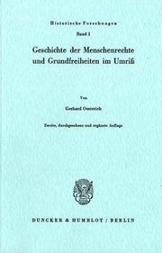 Cover of: Geschichte der Menschenrechte und Grundfreiheiten im Umriss