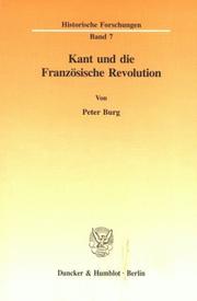 Cover of: Kant und die Französische Revolution