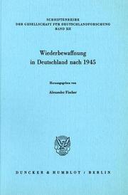 Cover of: Wiederbewaffnung in Deutschland nach 1945