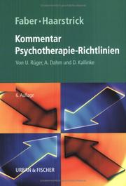 Cover of: Kommentar Psychotherapie- Richtlinien.