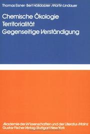 Cover of: Chemische Ökologie, Territorialität, gegenseitige Verständigung by Thomas Eisner
