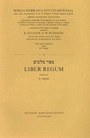 Cover of: Hebrew 1 & 2 Kings-FL (Biblia Hebraica Stuttgartensia)